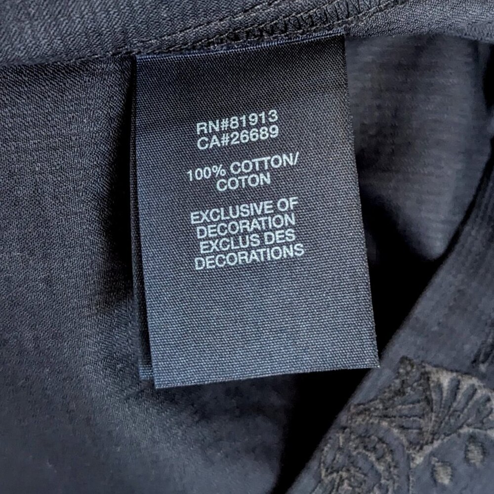 Robert Graham XL Black Button Down Shirt with Embroidery Detail - Picture 5 of 5